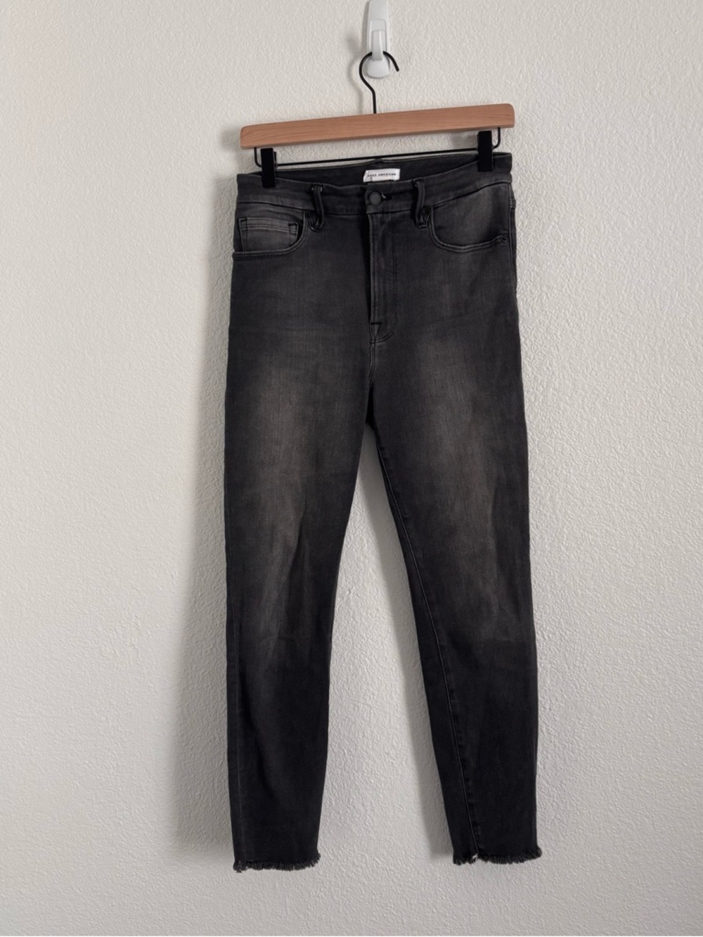 Good American Women's Size 4/27 Gray Good Waist Skinny Jeans